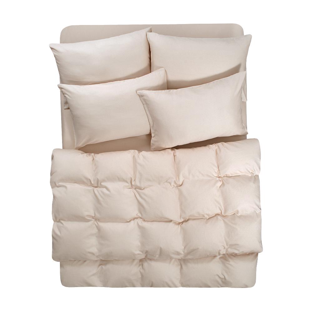 Комплект постільної білизни Lotus Готель Класик сатин євро Бежевий (20185) - фото 1