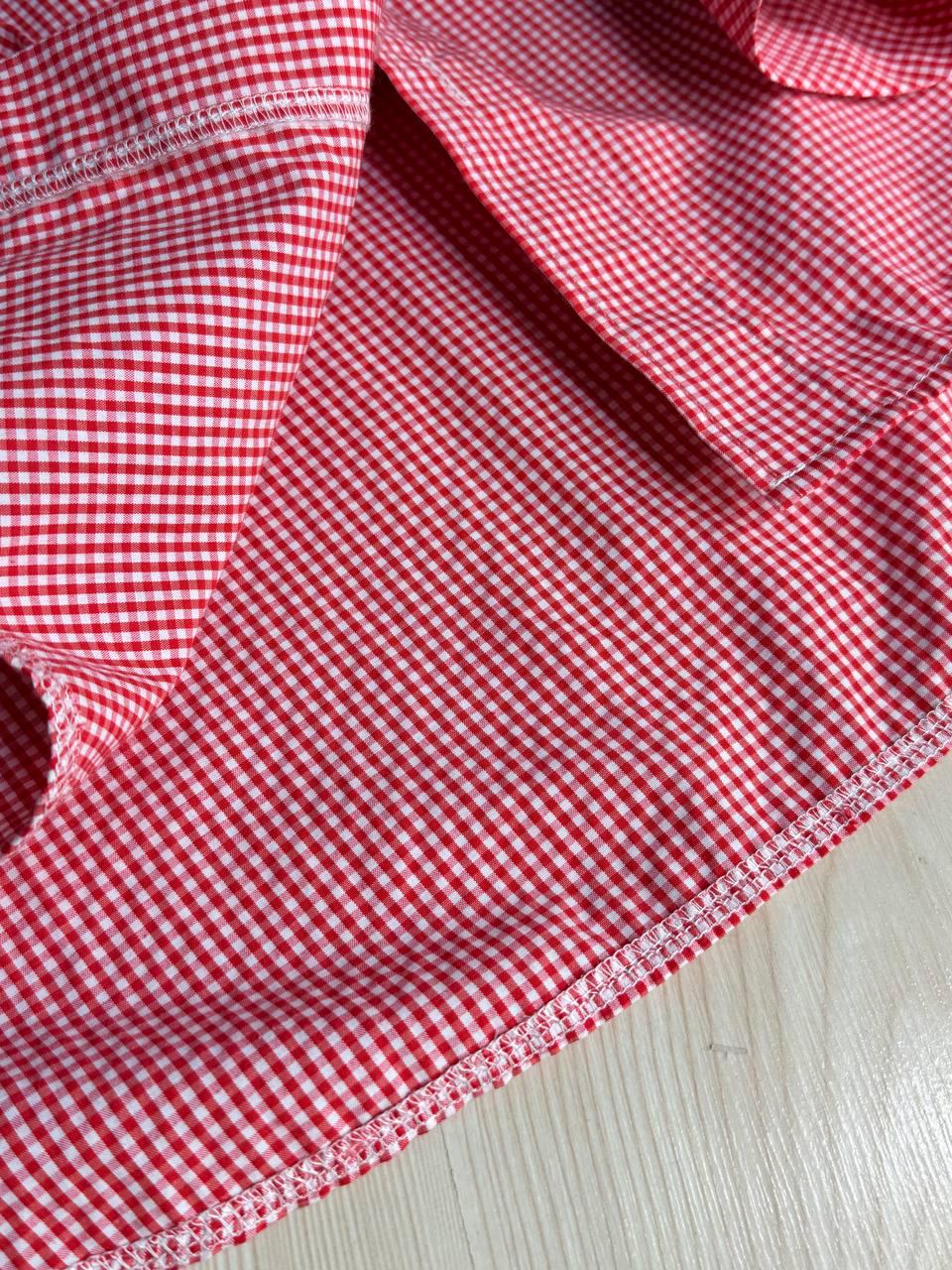 Рубашка женская Irel 2222 супер оверсайз клетчатая удлиненная OS Красный (2519) - фото 5 Рубашка женская Irel 2222 супер оверсайз клетчатая удлиненная OS Красный (2519) - фото 5