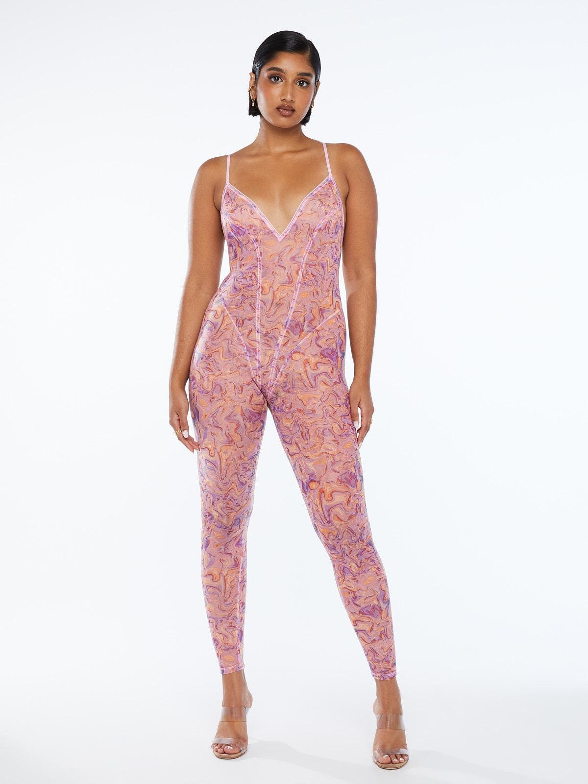 Комбінезон напівпрозорий Savage X Fenty by Rihanna M Рожевий - фото 2 Комбінезон напівпрозорий Savage X Fenty by Rihanna M Рожевий - фото 2