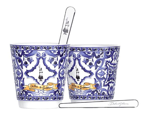 Набор чашек BialettiхDolce Gabbana Mediterranean SETBLUCP 2 шт. 70 мл Blue (38336166)