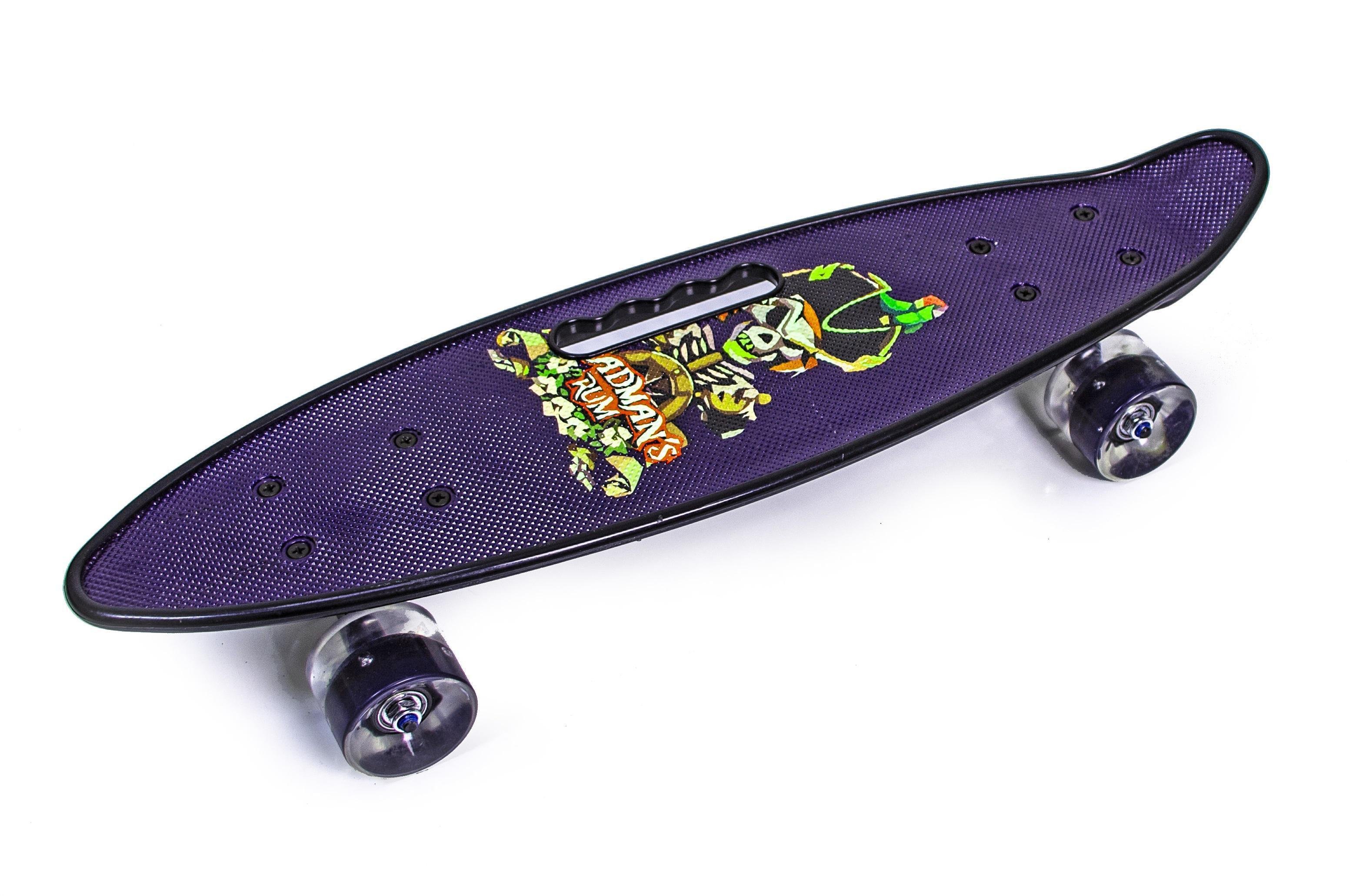 Пенниборд с ручкой Pirate and Rum колеса с подсветкой (1804264360)