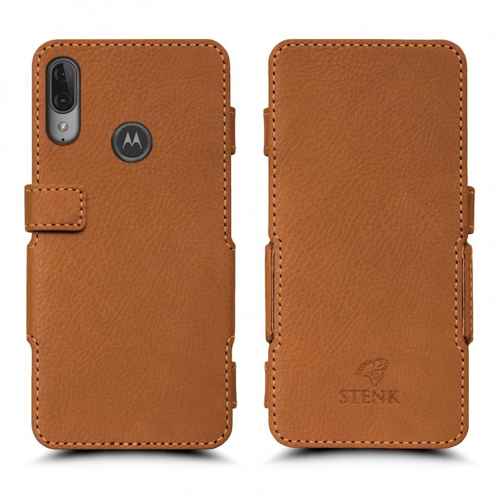 Чехол книжка Stenk Prime для Motorola Moto E6 Plus Camel (65422)