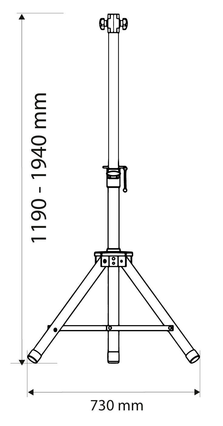 Штатив для инфракрасного обогревателя Neo Tools 1,1-1,8 м 2,46 кг (VERC-90-033) - фото 12