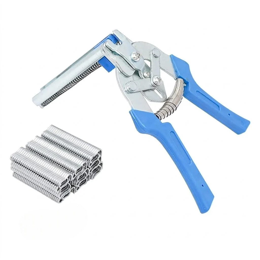 Клещи для скоб RIAS BB-600 для клеток и сетки и 600 скоб Blue-Silver (3_08656)