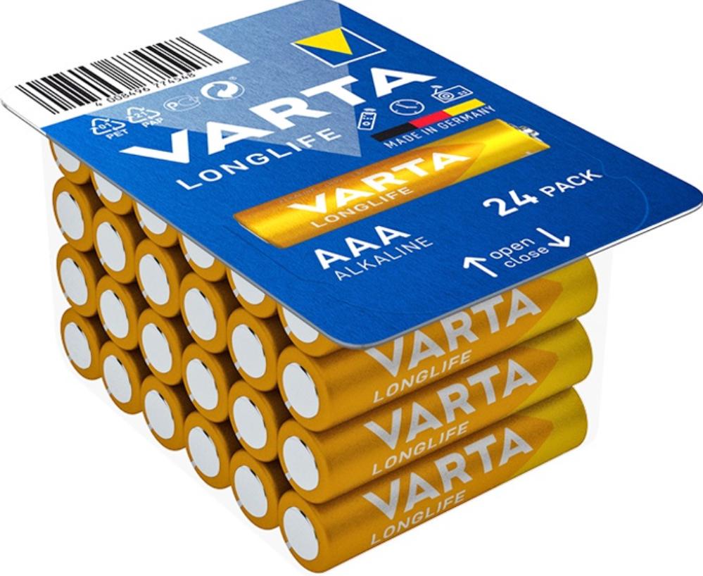 Батарейки ААА Varta LONGLIFE ALKALINE 24 шт. (04103301124)