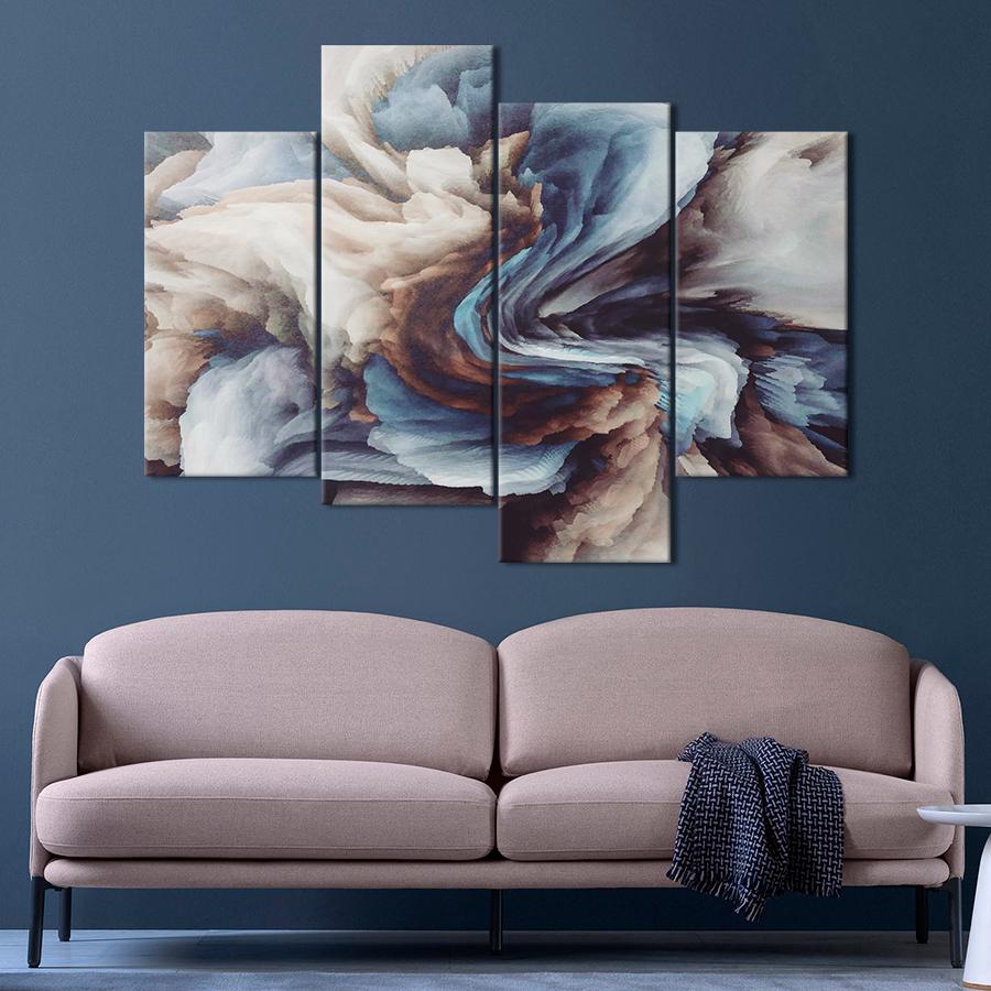 Картина абстракция Краска в воде 89x56 см (A955-4)
