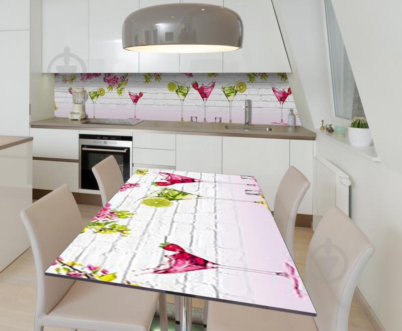 Наклейка вінілова на стіл Zatarga "Яскраві коктейлі" 600х1200 мм Наклейка вінілова на стіл Zatarga "Яскраві коктейлі" 600х1200 мм