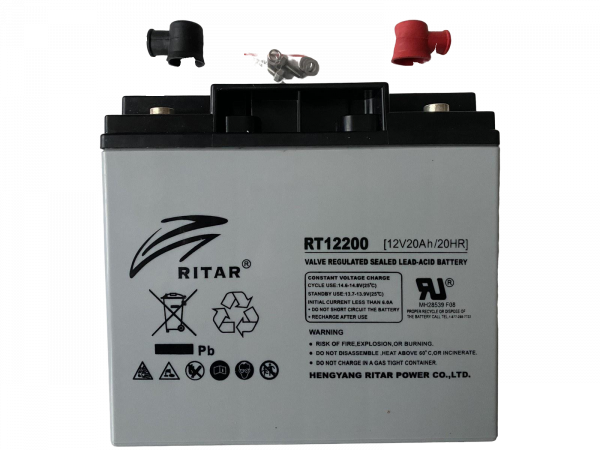 Аккумуляторная батарея Ritar AGM RT12200 Case Q4 12V 20,0 Ah 181x77x167 мм 5,5 кг Grey