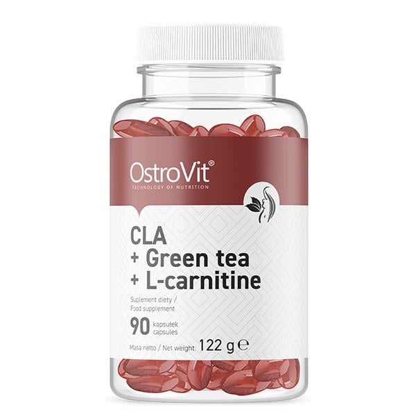 Жиросжигатель OstroVit CLA + Green tea + L-carnitine 90 капсул