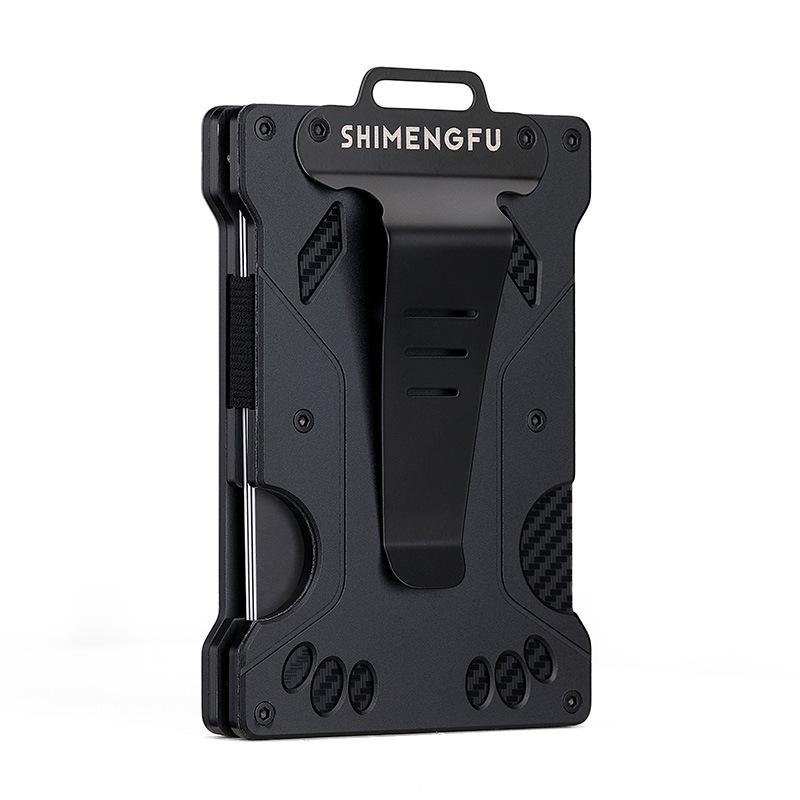 Картхолдер металлический Shimengfu с RFID-защитой 02 Black