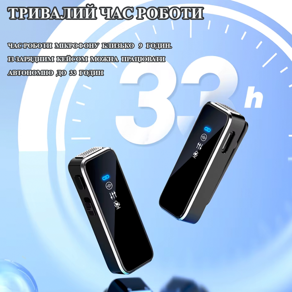 Микрофон петличный беспроводной Savetek M3 2в1 для телефонов Android и iPhone 15/16 Type-C adapter Черный - фото 8