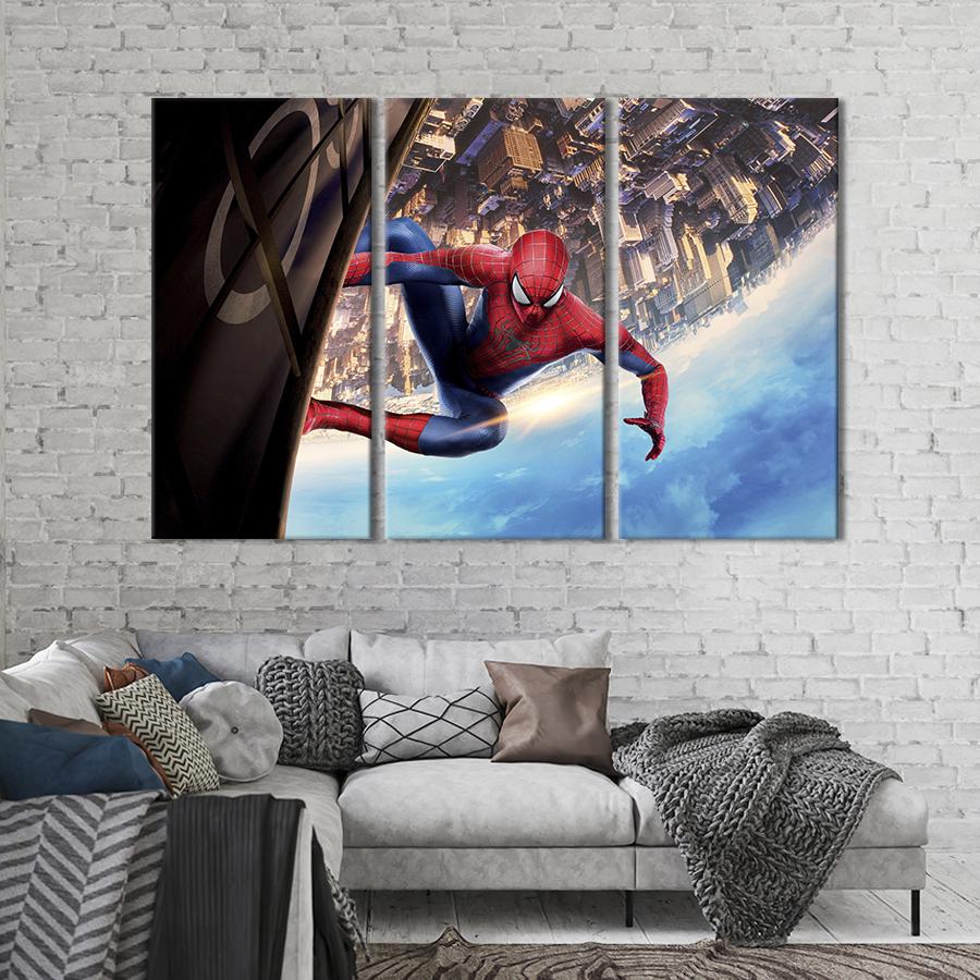 Модульная картина триптих Символ Marvel - Человек-паук 78x48 см (766-31)