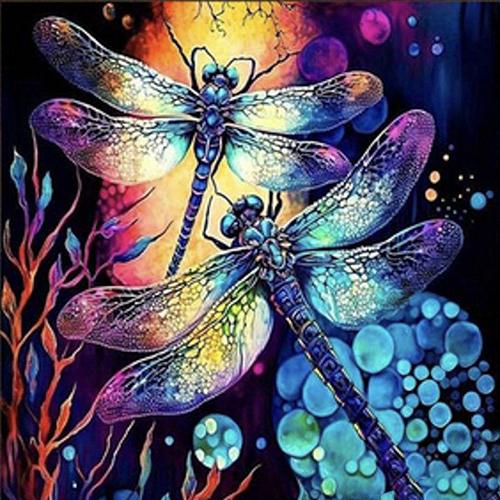 Алмазная мозаика Strateg Премиум Бабка с красочным фоном 30х30 см (ME13816)