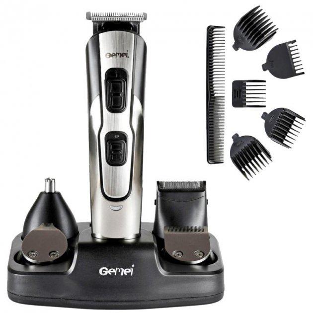 Машинка для стрижки волос Gemei GM-592 10в1 220 В 5 насадок для стрижки 3 мм/6 мм/9 мм/12 мм Серый (4-3-4340) Машинка для стрижки волос Gemei GM-592 10в1 220 В 5 насадок для стрижки 3 мм/6 мм/9 мм/12 мм Серый (4-3-4340)