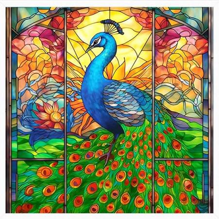 Алмазная мозаика ТМ Алмазная Мозаика Райский павлин 40x40 см (DM.435)