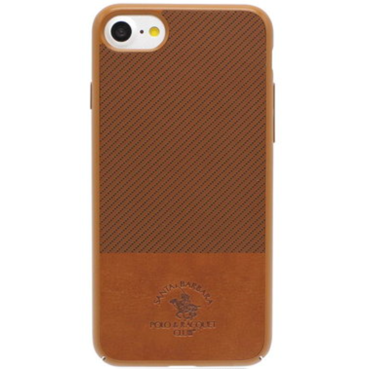 Кожанный чехол накладка SBPRC Polo Apple Prestige for iPhone 7/8/SE, Brown