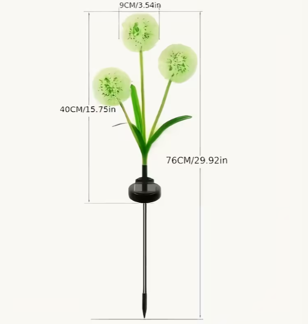 Ліхтар садовий сонячний Кульбаба для різнокольорового підсвічування для саду і газону 2 режими (1705) - фото 4 Ліхтар садовий сонячний Кульбаба для різнокольорового підсвічування для саду і газону 2 режими (1705) - фото 4