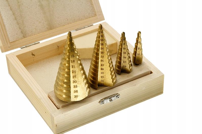 Сверла конусные по металлу Silver S0320 4 шт. 4-39 мм 4-12,4-20,4-32,4-39