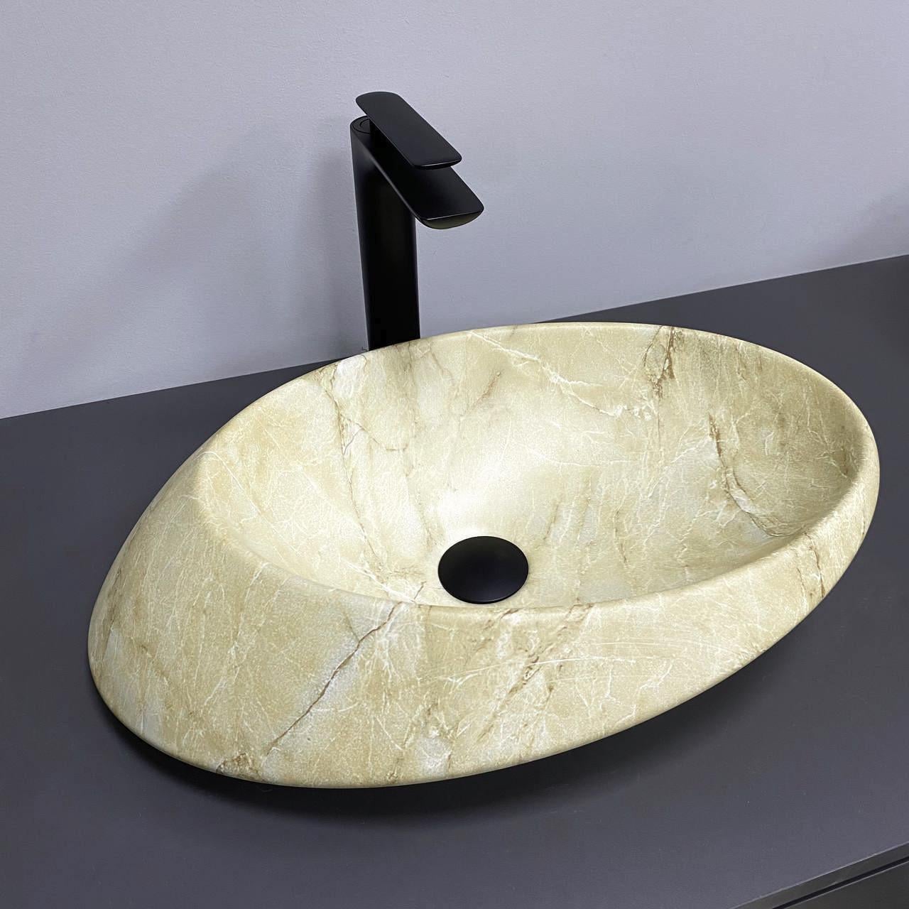 Умывальник накладной VBI ROTELLO Beige Onyx Matt (2808389349)