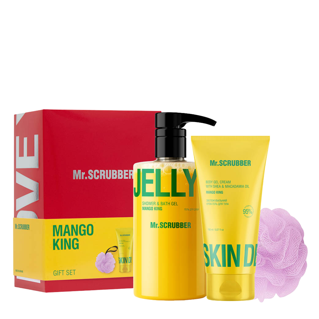 Подарочный набор для женщин косметики Mr. Scrubber Gift Set Mango King 3 продукта Подарочный набор для женщин косметики Mr. Scrubber Gift Set Mango King 3 продукта