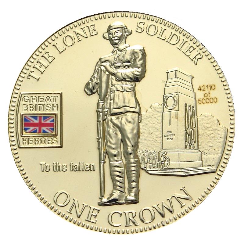 Коллекционная монета Тристан-да-Кунья 1 крона 2010 года Одинокий солдат UNC (М06664)