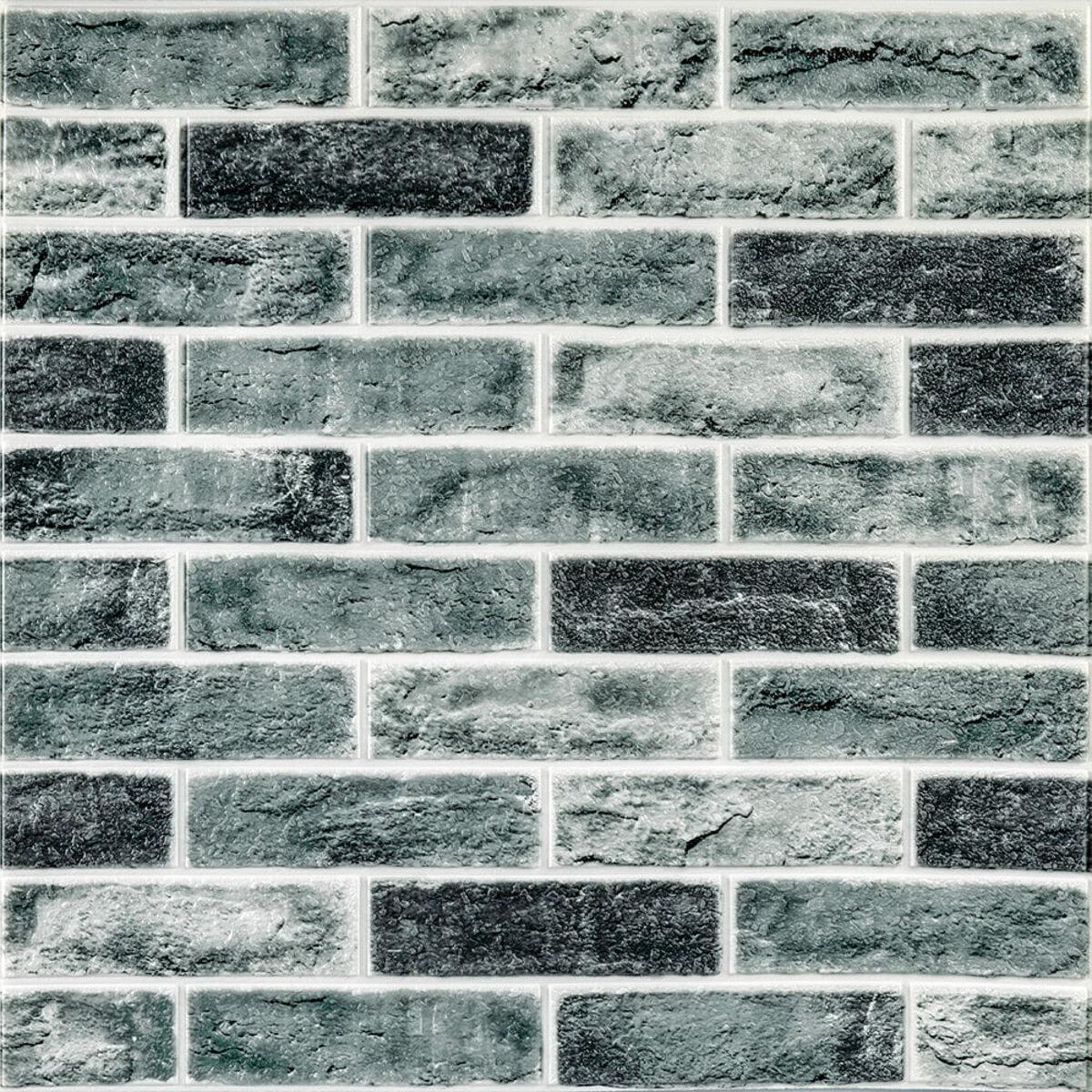 3D-панель Кирпич-клинкер самоклеящийся 700x700x5 мм Синий (413)