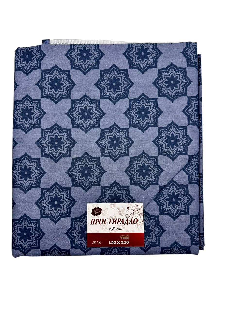 Простыня Смужечки бязь 150х220 см Синий (G-18-092/x150)