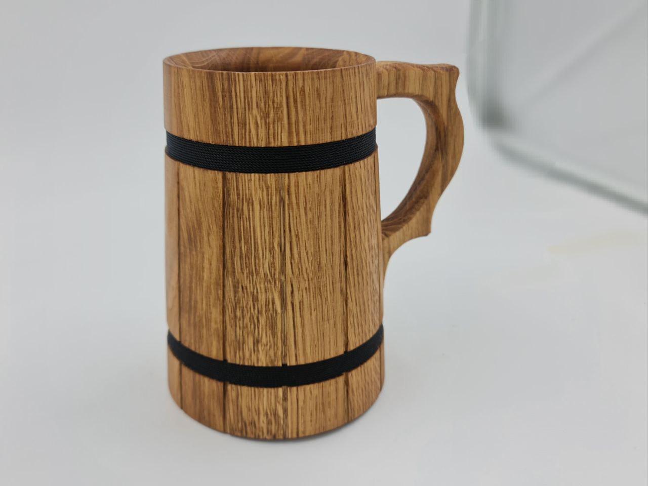 Кружка для пива из дерева 0,5 л Коричневый (28410015) - фото 3 Кружка для пива из дерева 0,5 л Коричневый (28410015) - фото 3