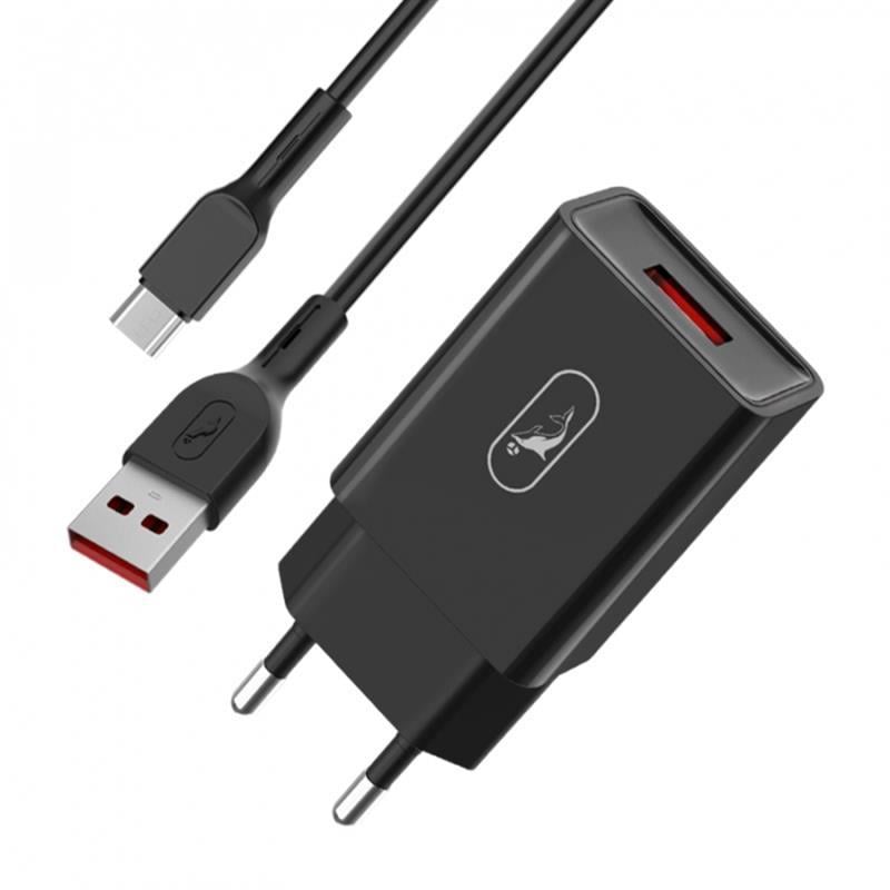 Зарядное устройство для телефонов SkyDolphin SC36V 12W 1хUSB-A 2,4A с кабелем micro-USB Черный (SDMZP-000176) Зарядное устройство для телефонов SkyDolphin SC36V 12W 1хUSB-A 2,4A с кабелем micro-USB Черный (SDMZP-000176)