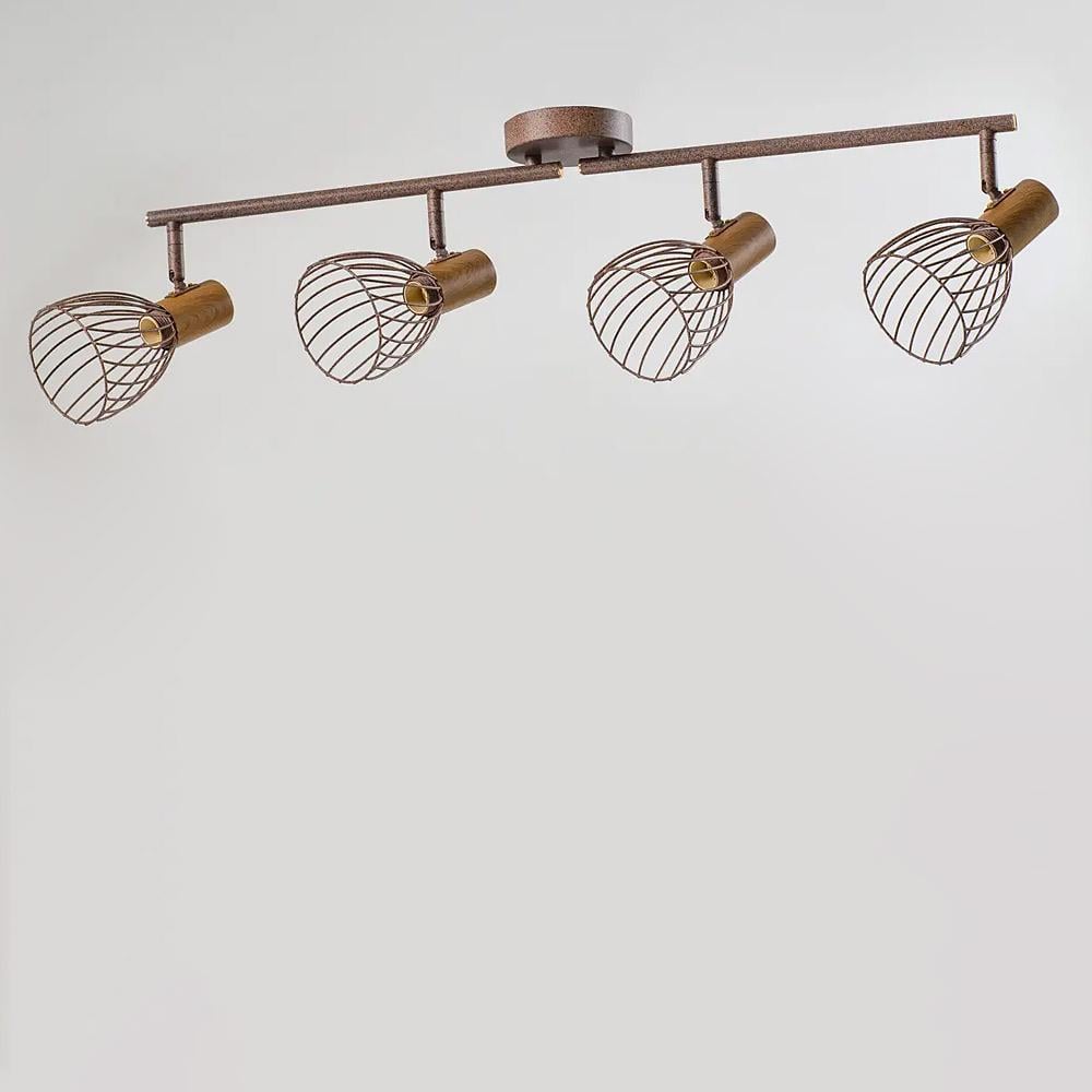 Люстра потолочная Light House C19140-4 CRG E14 72х18х21 см Коричневый Люстра потолочная Light House C19140-4 CRG E14 72х18х21 см Коричневый