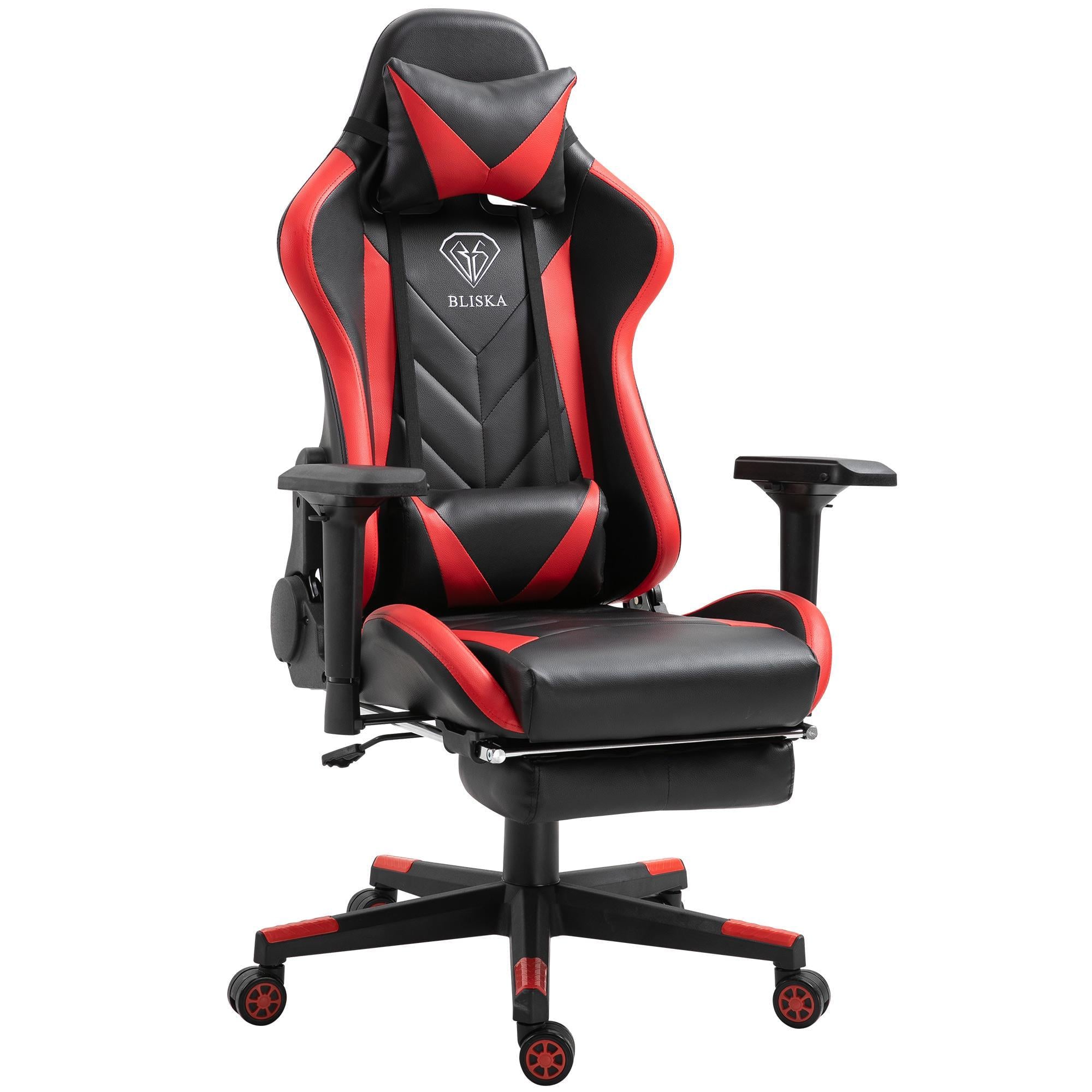 Геймерское кресло игровое с подставкой для ног до 120 кг Красный (ts-bs5903-2)