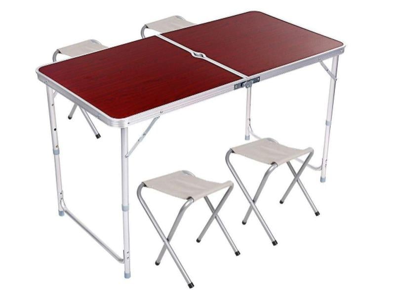 Туристический стол Easy Campi со стульями в чемодане с колонкой