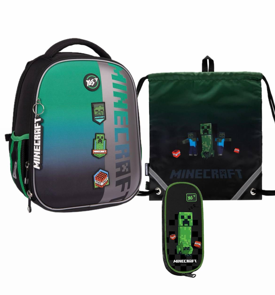 Набір YES Minecraft Icons H-100 рюкзак шкільний ортопедичний/пенал/сумка (559861К) Набір YES Minecraft Icons H-100 рюкзак шкільний ортопедичний/пенал/сумка (559861К)