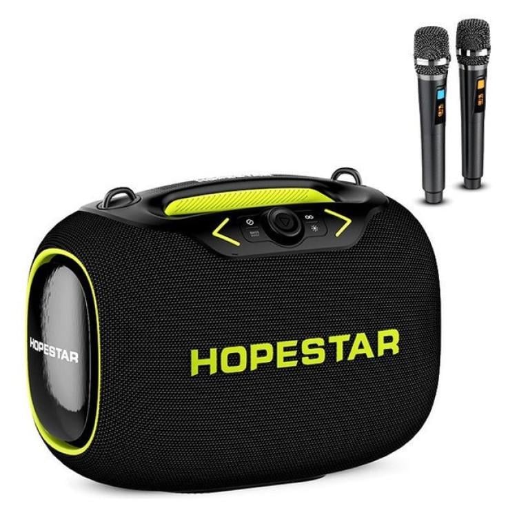 Колонка портативная Hopestar Partybox 120 Вт с двумя микрофонами Черный (29371132)
