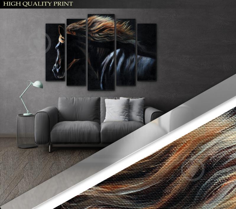 Модульна картина Poster-land у вітальню / спальню Кінь Art-262_5 ( 80х118см ) Poster-land
