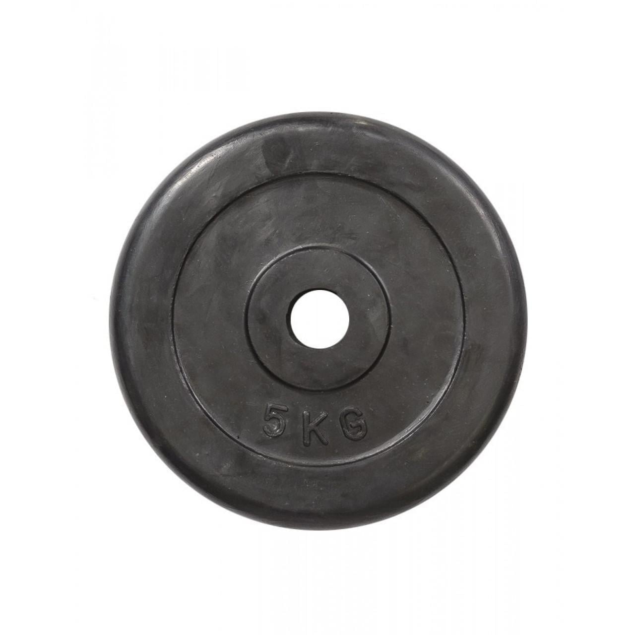 Диск для штанги и гантелей металлический прорезиненный HouseFit R-5 противоударный 5 кг d 30 мм (2431274959)