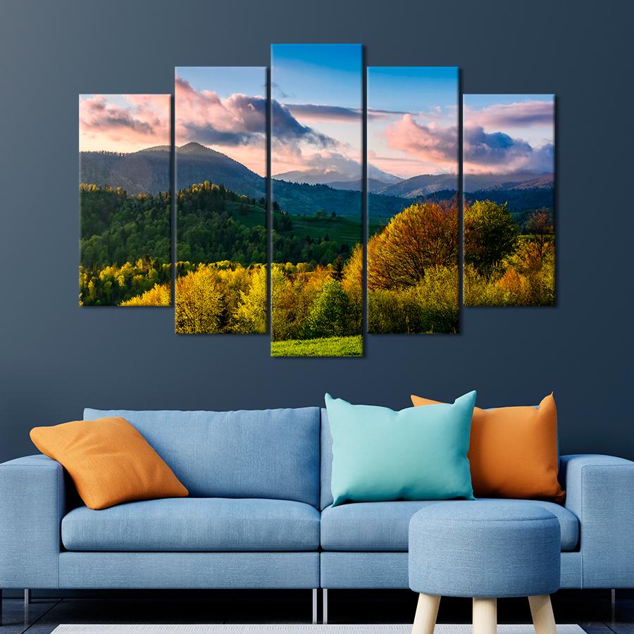 Картина природа Осенний горный пейзаж Карпат 187x119 см (A1131-5)