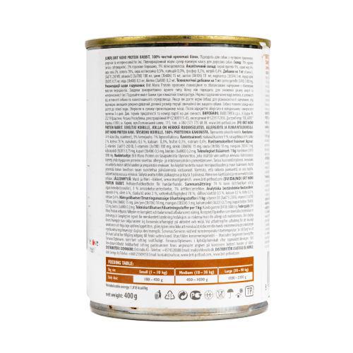 Корм влажный Brit Mono Protein Rabbit для собак с кроликом 400 г - фото 4 Корм влажный Brit Mono Protein Rabbit для собак с кроликом 400 г - фото 4