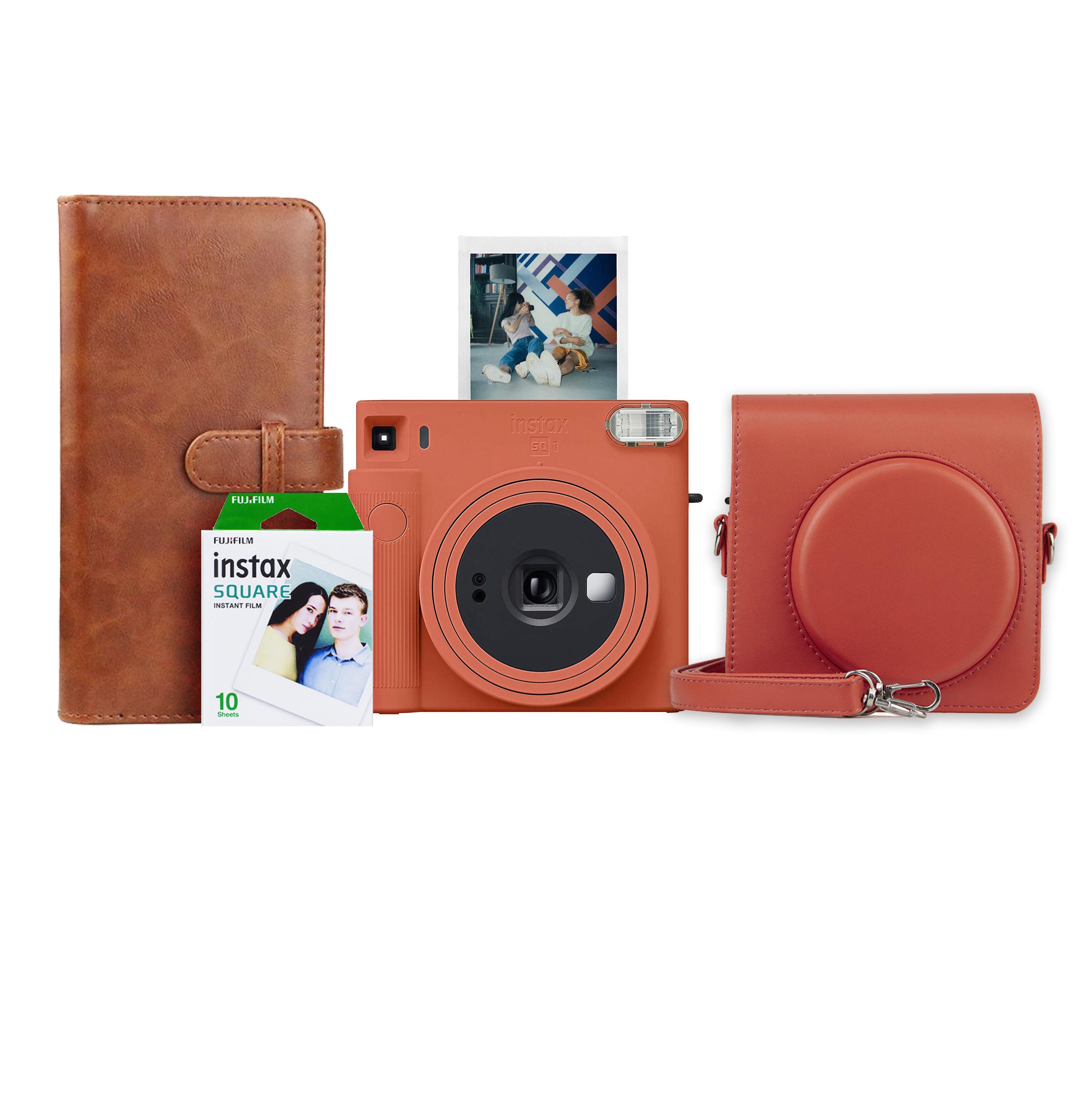 Камера моментального друку Fujifilm Instax Square SQ 1 + Чохол + Фотоальбом + Фотоплівка 10 шт. Orange