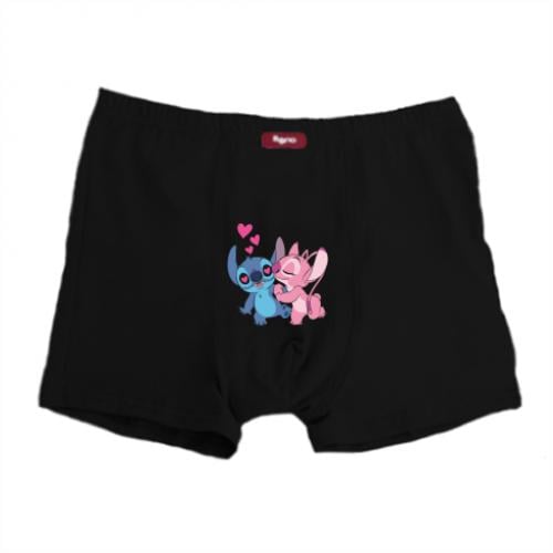Трусы мужские Стич и Энджел 2XL Черный (18088858-2-205685-54)