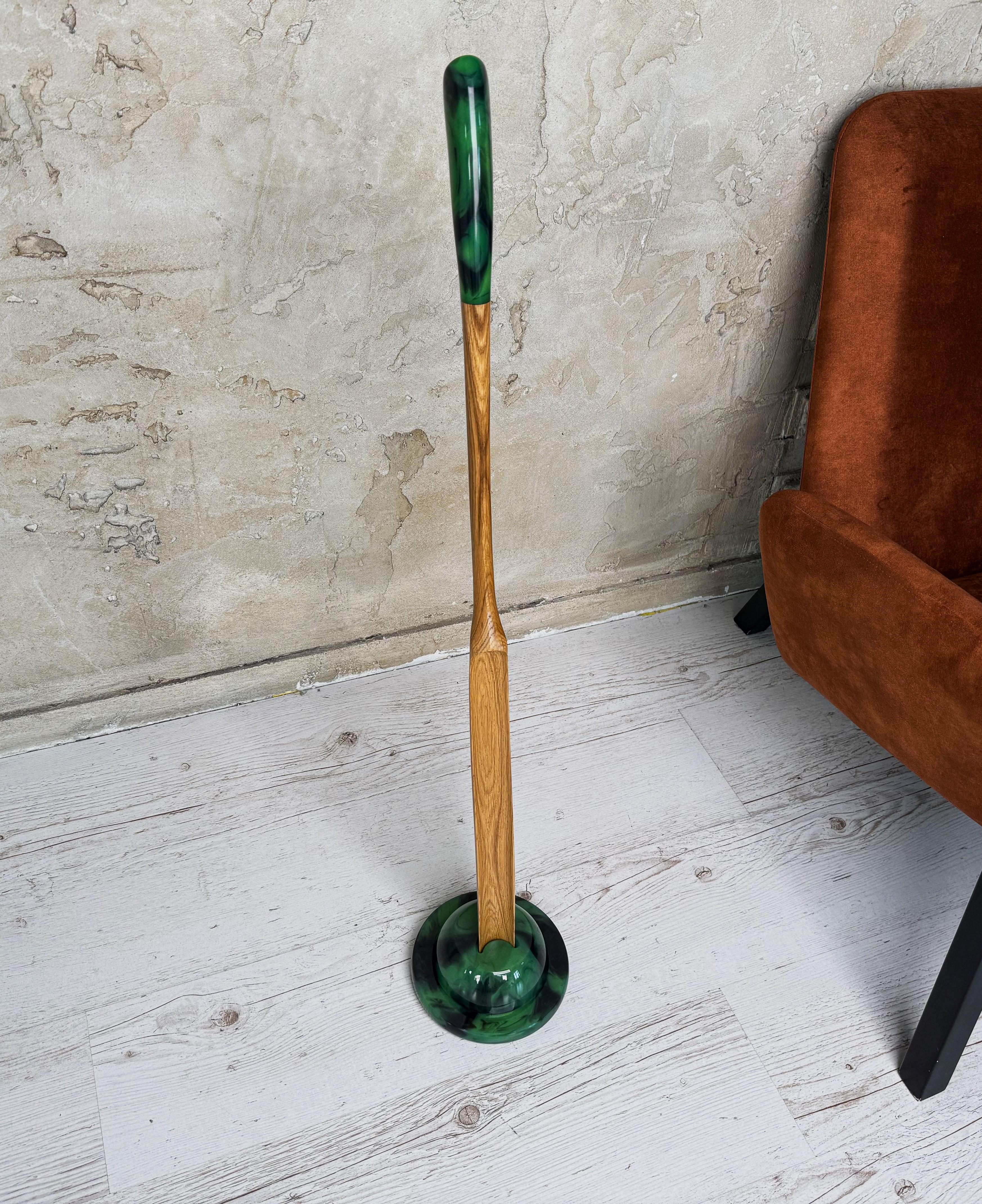 Ложка для обуви Klenn из дуба и эпоксидной смолы Бежевый/Зеленый - фото 3 Ложка для обуви Klenn из дуба и эпоксидной смолы Бежевый/Зеленый - фото 3