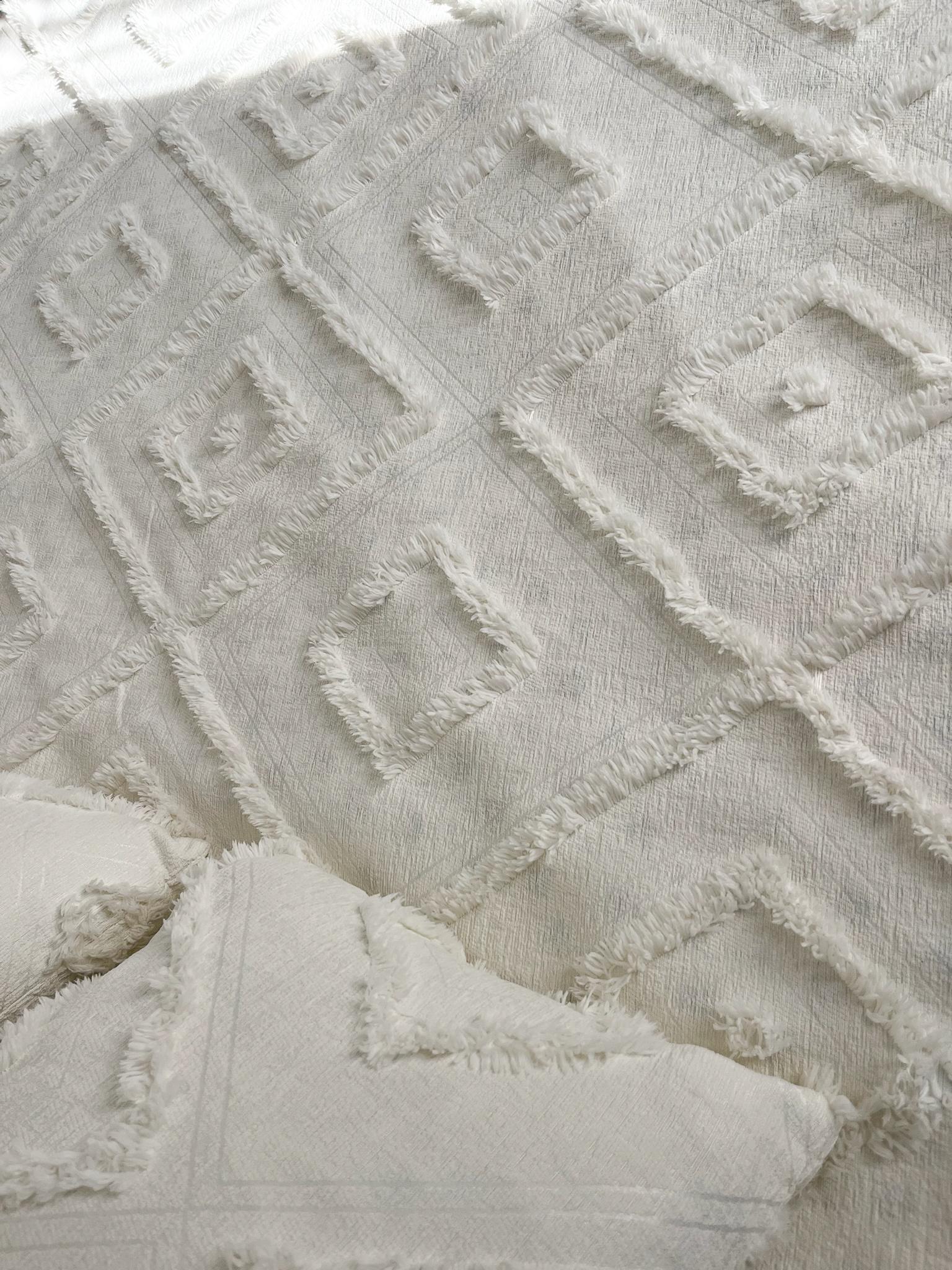 Покривало у скандинавському стилі 260х240 см Білий - фото 8