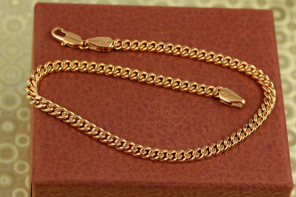 Браслет на ногу Xuping Jewelry Гурмета панцирный 26 см 4 мм Золотистый (2461650607)