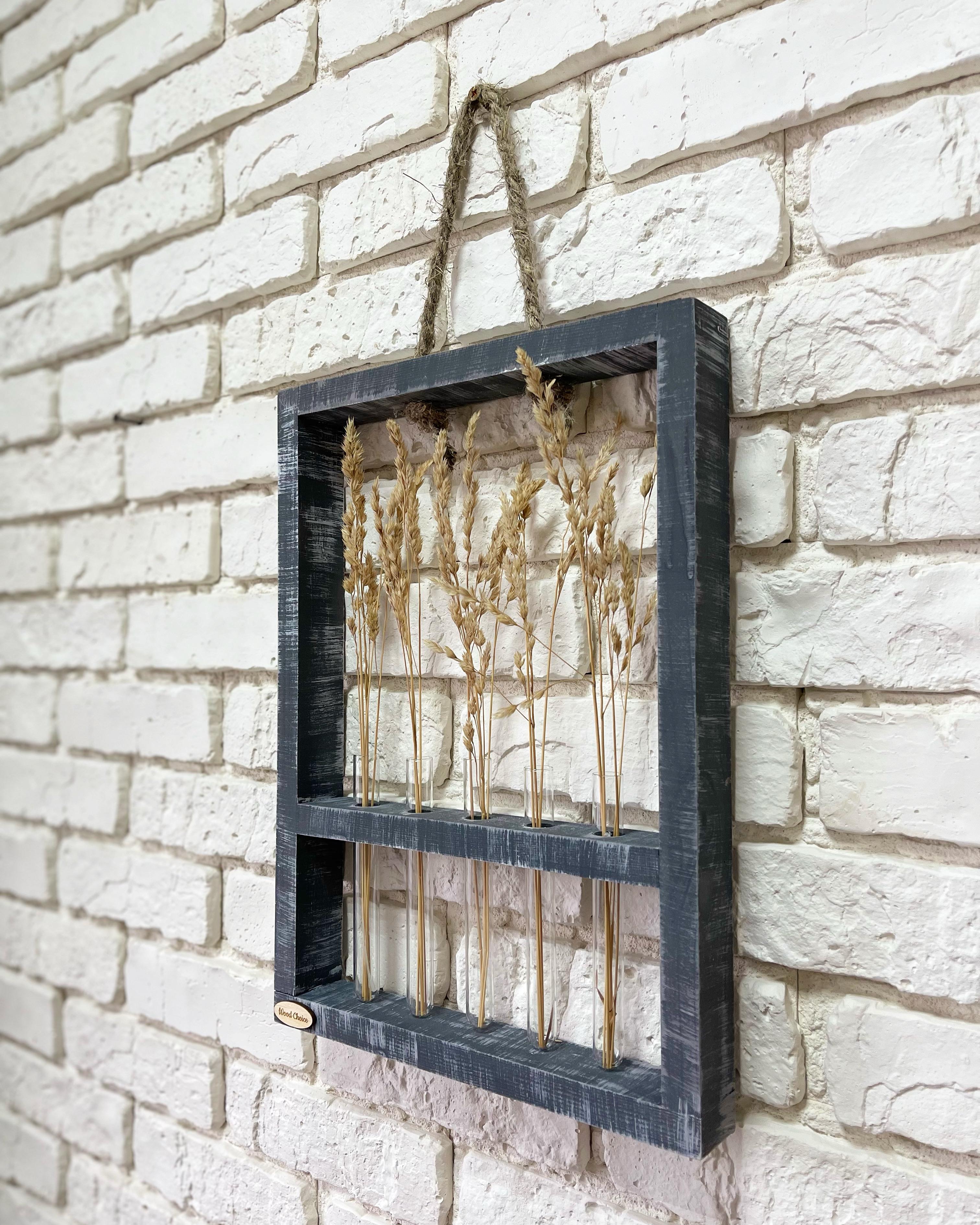 Подставка с колбами для цветов 29х40 5 шт. Серо-белый - фото 2