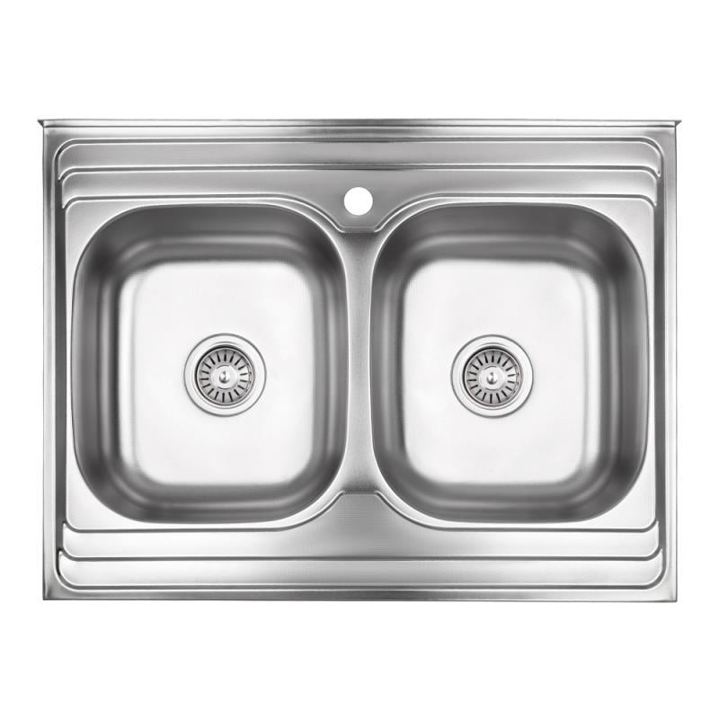 Кухонна мийка Lidz 6080 Decor 0,8 мм (LIDZ6080DEC08)