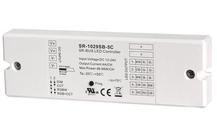 Контролер-приймач SR-SB1029-5C RF+BT SR-BUS (18059) Контролер-приймач SR-SB1029-5C RF+BT SR-BUS (18059)