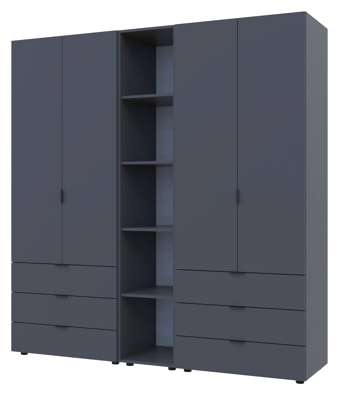 Комплект шкафов для одежды Doros Гелар 193,2х49,5х203,4 см 3 шт. Графит (DRS-011151)