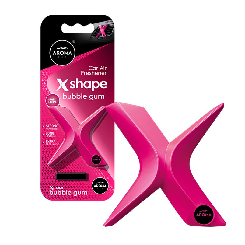 Ароматизатор на дефлектор Aroma Car X SHAPE 10г BUBBLE GUM (10957)