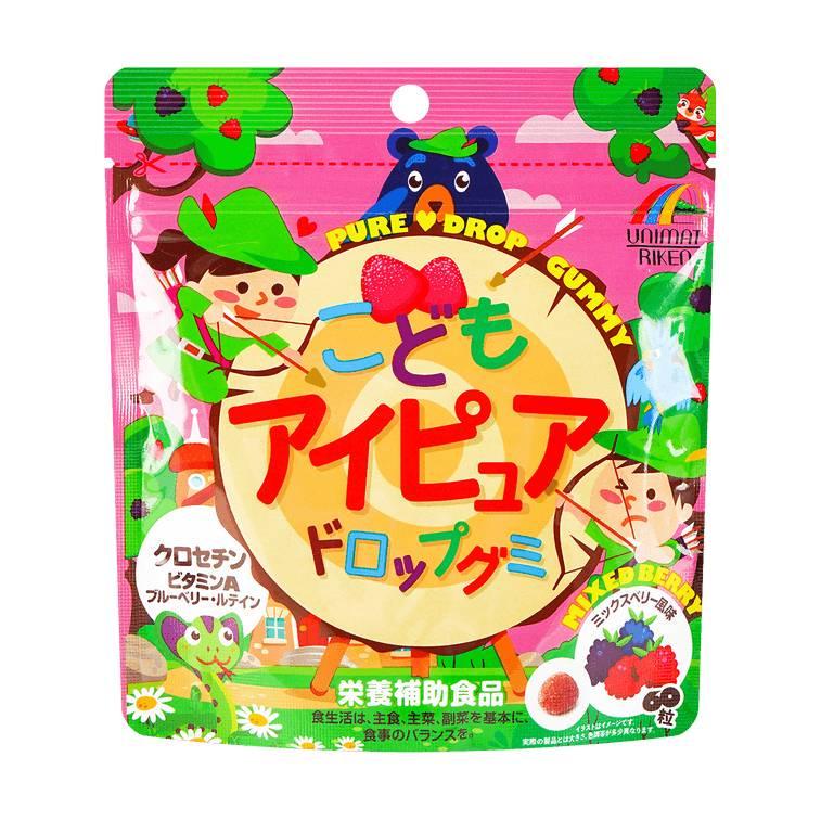 Конфеты жевательные Unimat Riken Pure Eyes Drop со вкусом ягод 60 шт/уп. (441221)