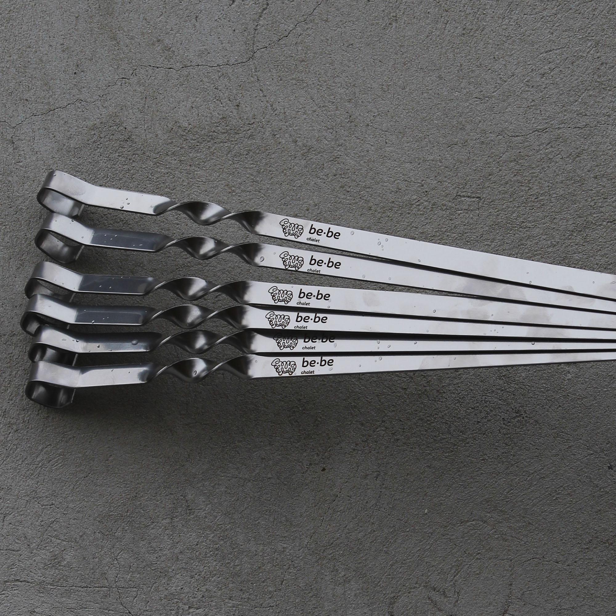 Шампуры из нержавеющей стали с гравировкой SHOP-PAN 6 шт. (SP00511)
